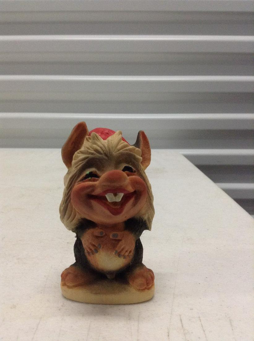 Signed Henning hand Carved in Norway Wood Troll 4" (1 of 1)