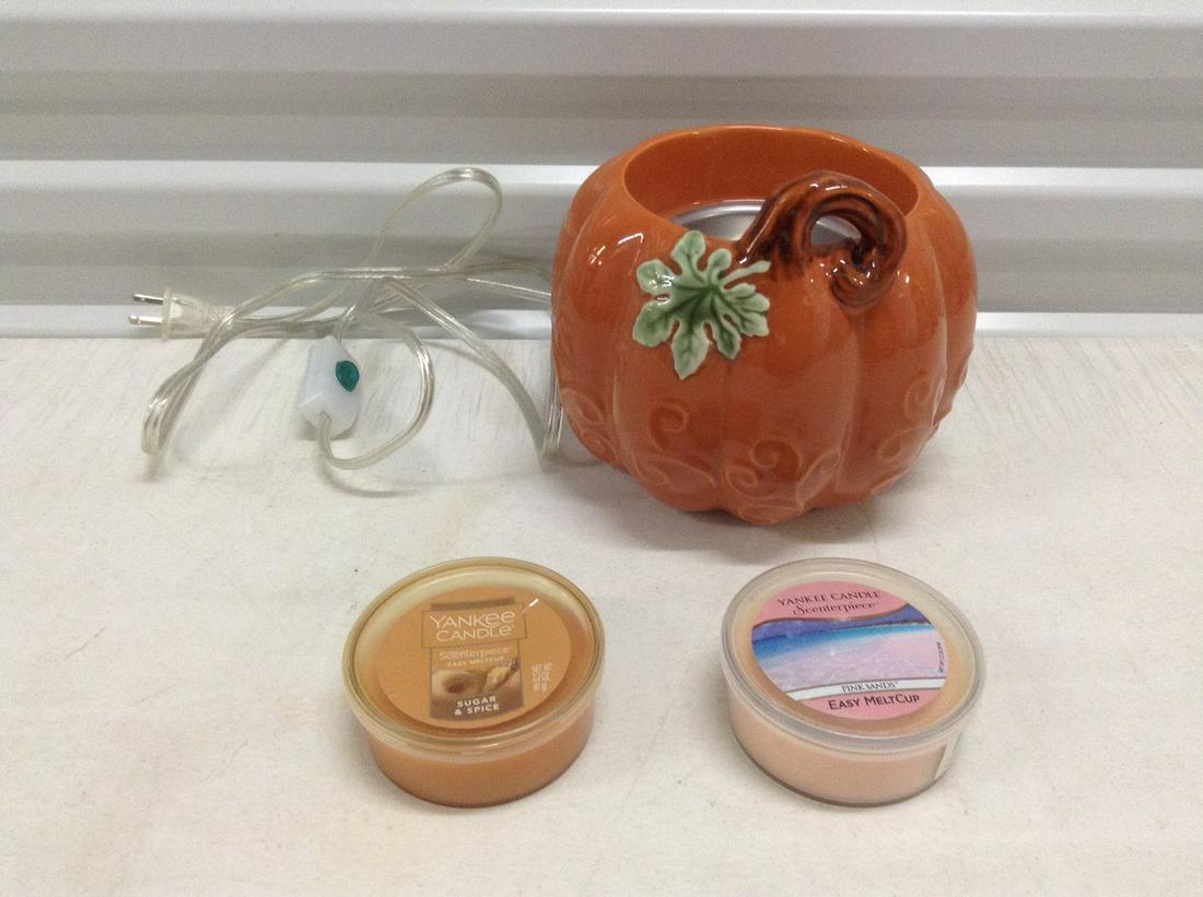 Yankee Candle Pumkin Wax Melter with Wax Melts: Yankee Candle Pumkin Wax Melter with Wax Melts