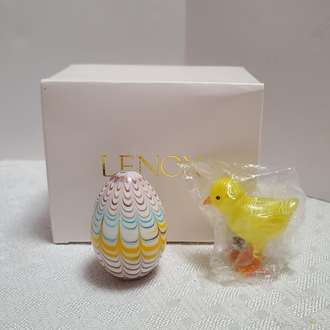 2003 Lenox Springtime Sparkle Chick and Glas Egg: 2003 Lenox Springtime Sparkle Chick and Glas Egg