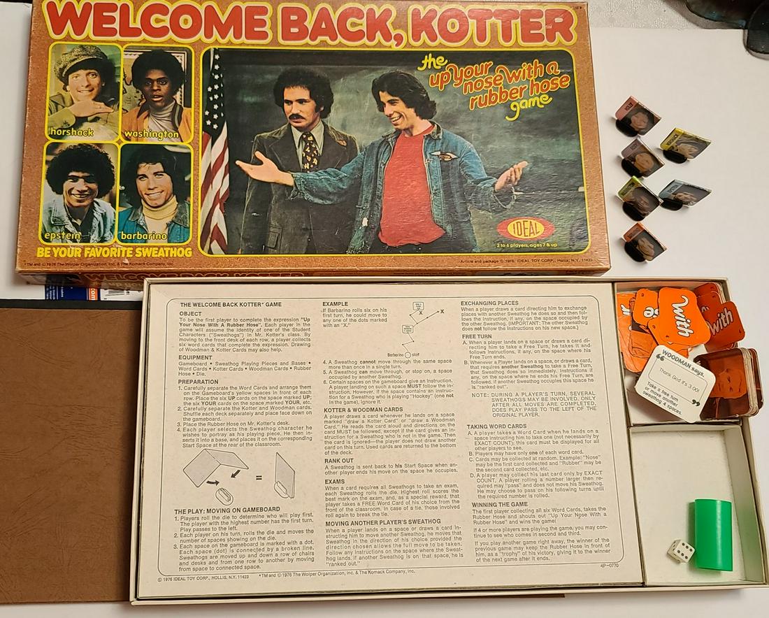1976 Welcome Back Kotter Board Game: 1976 Welcome Back Kotter Board Game