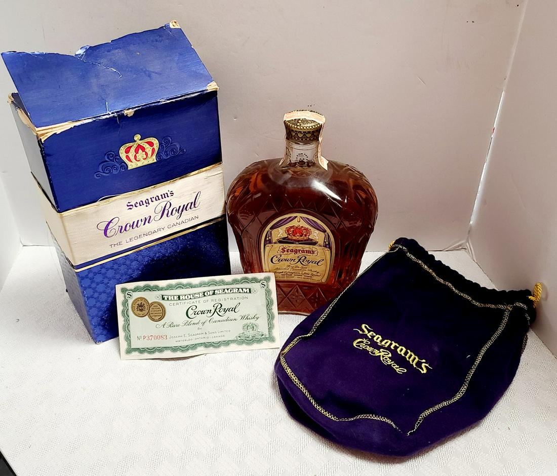 Sealed Crown Royal Bottle with Certificate (1 of 1)
