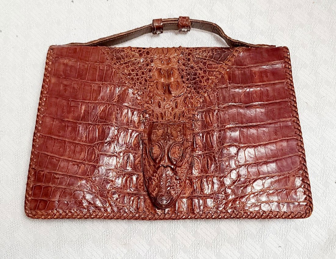 Vintage Authentic Crocodile Purse 11x8 (1 of 1)