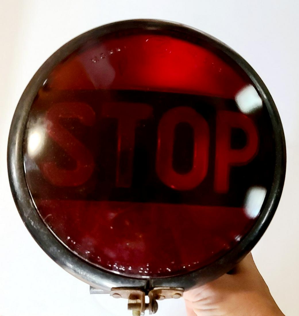 Vintage Large Stop Brake Light w Bracket Model K (1 of 1)