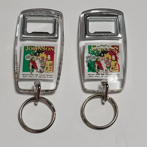 Vintage Kitschy Johnson Tequila Keychains