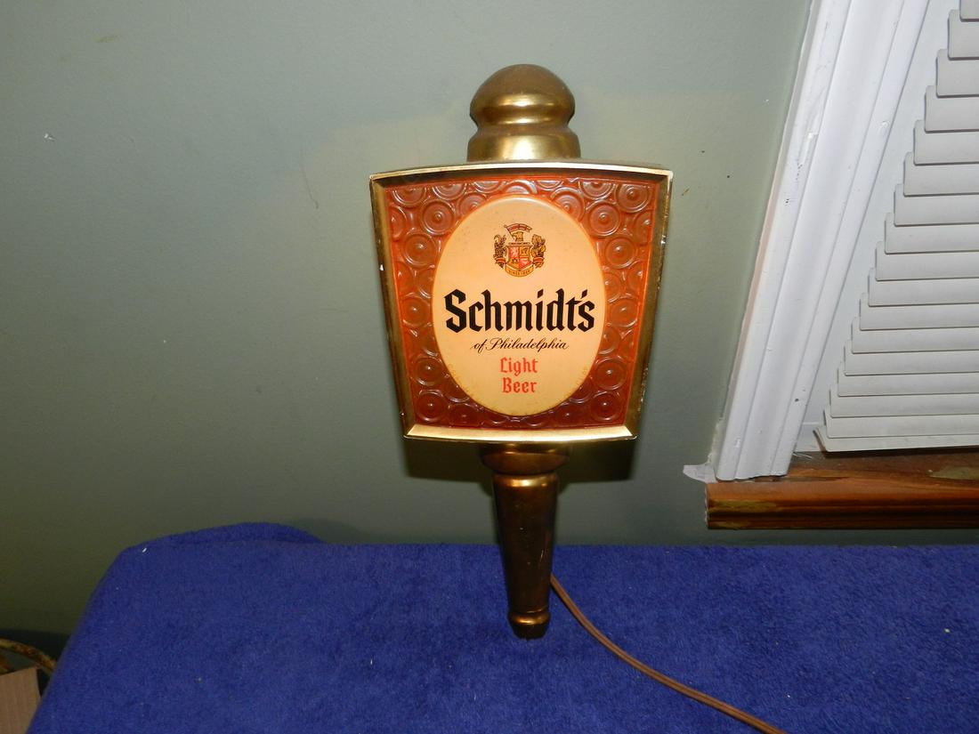 Vintage Schmidts Beer Lighted Wall Sconce Works 14" H (1 of 1)