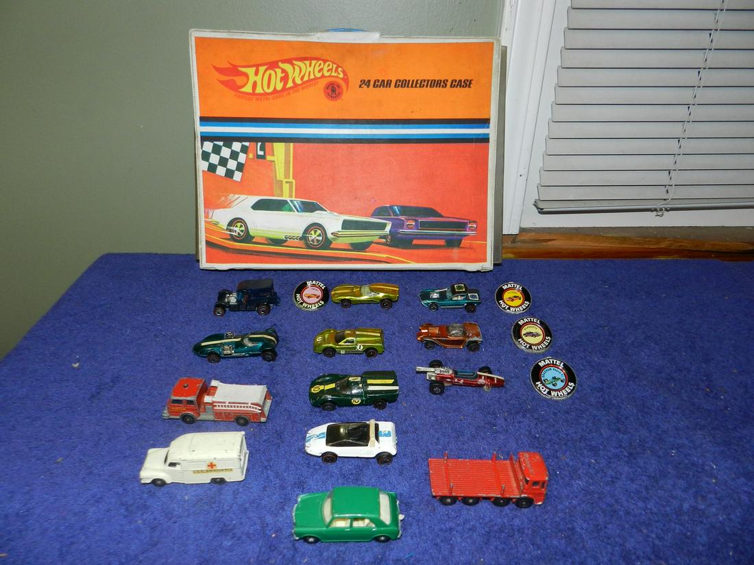 Vintage Hot Wheels Case & redline Cars + Pins 1968 1969 (1 of 1)