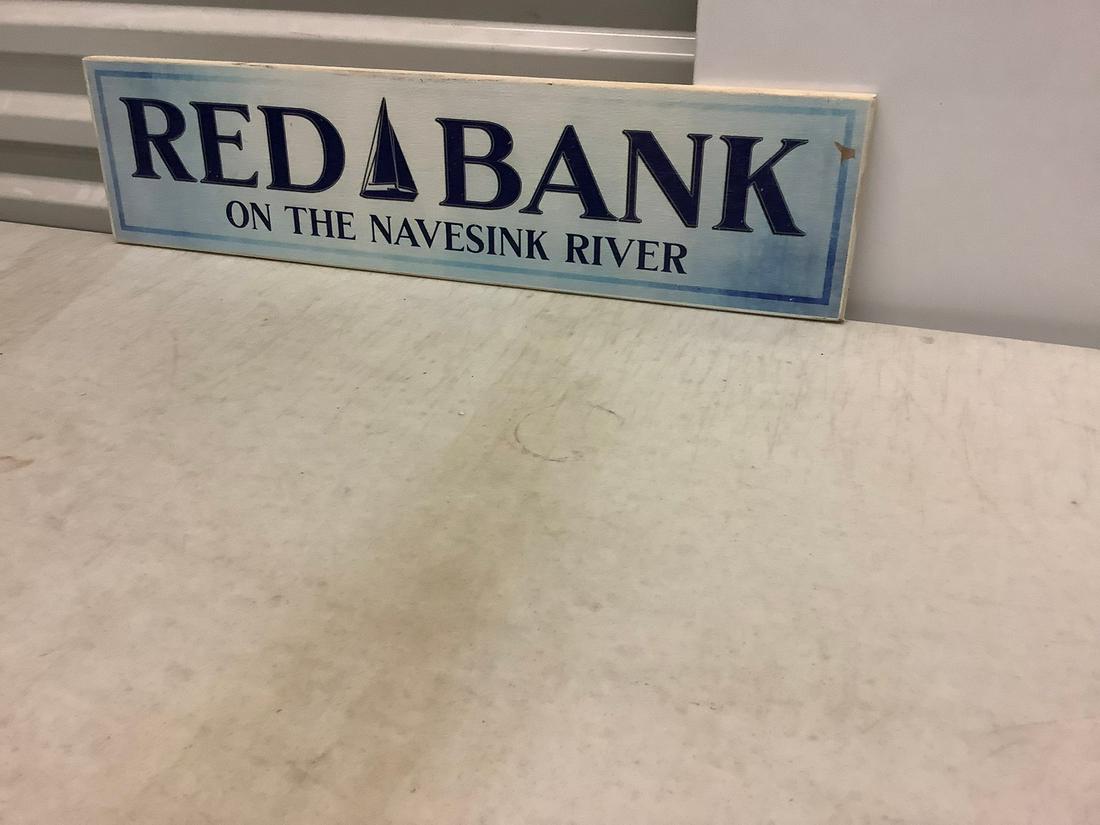 Red Bank Wood Sign 24x6 (1 of 1)