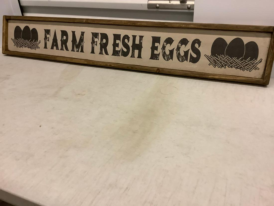 Farm Fresh Eggs Wood Sign 49x7 (1 of 1)