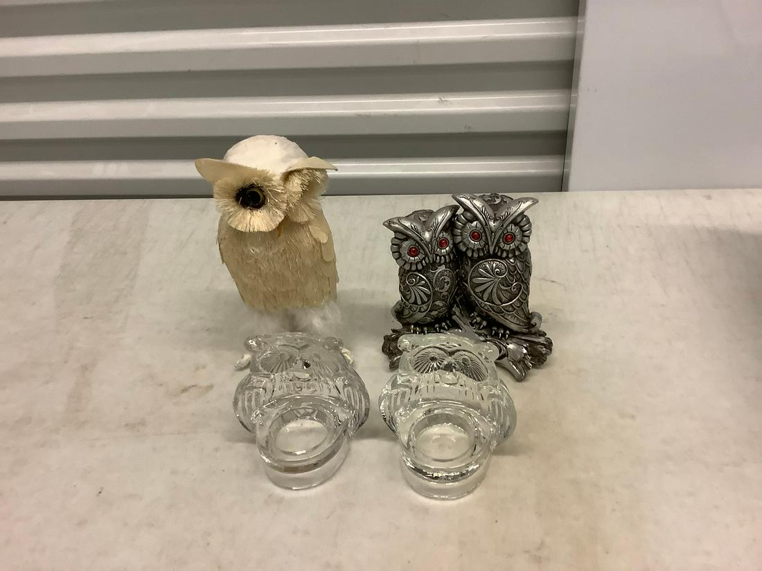 Owls Lot with Votive Candleholders: Owls Lot with Votive Candleholders