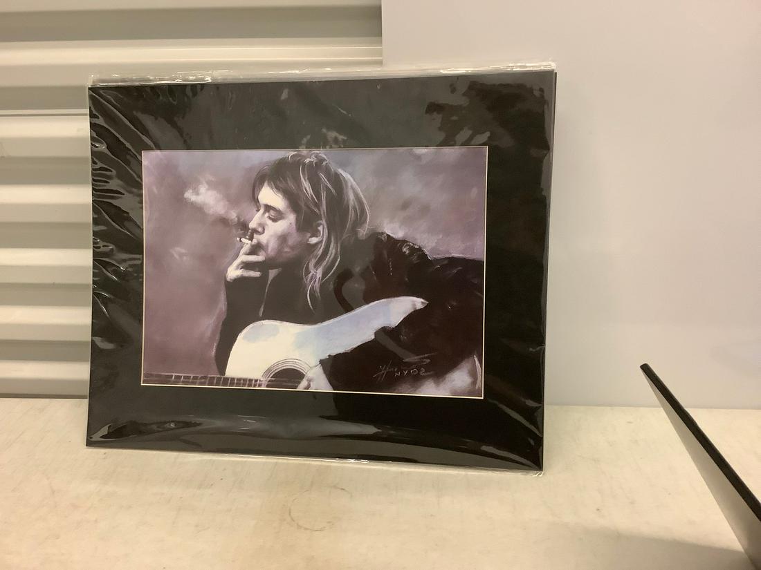 Kurt Cobain Signed by the Artist Artwork 16x20: Kurt Cobain Signed by the Artist Artwork 16x20