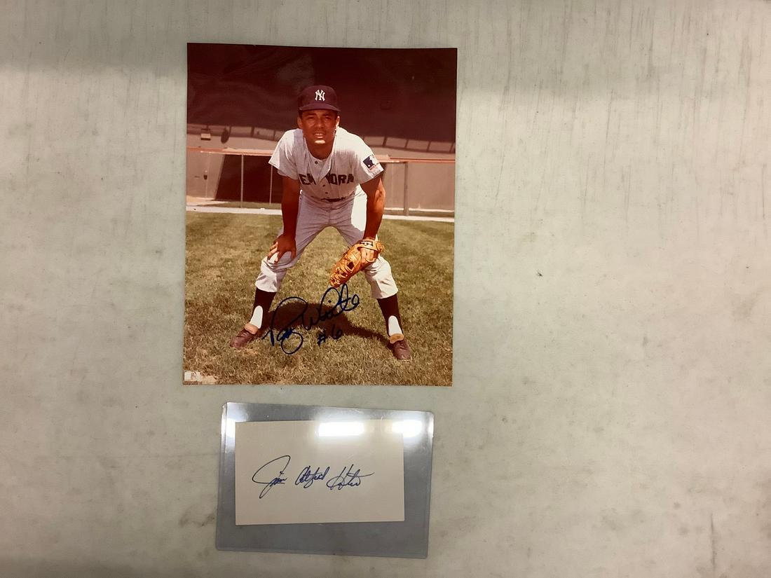 Roy white yankees signed photo and other autograph: Roy white yankees signed photo and other autograph