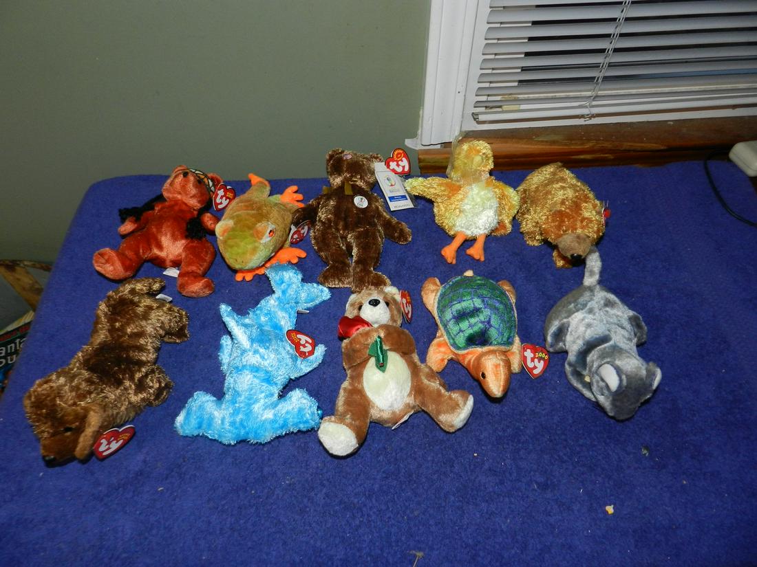 Lot of 10 Beanie babies With Tags: Lot of 10 Beanie babies With Tags