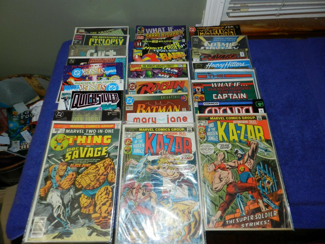 Lot of 26 Comic books Kazar Thing doc savage More (1 of 1)