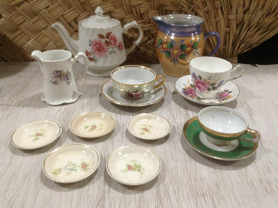 Large lot of Signed Teacups and teapots: Large lot of Signed Teacups and teapots