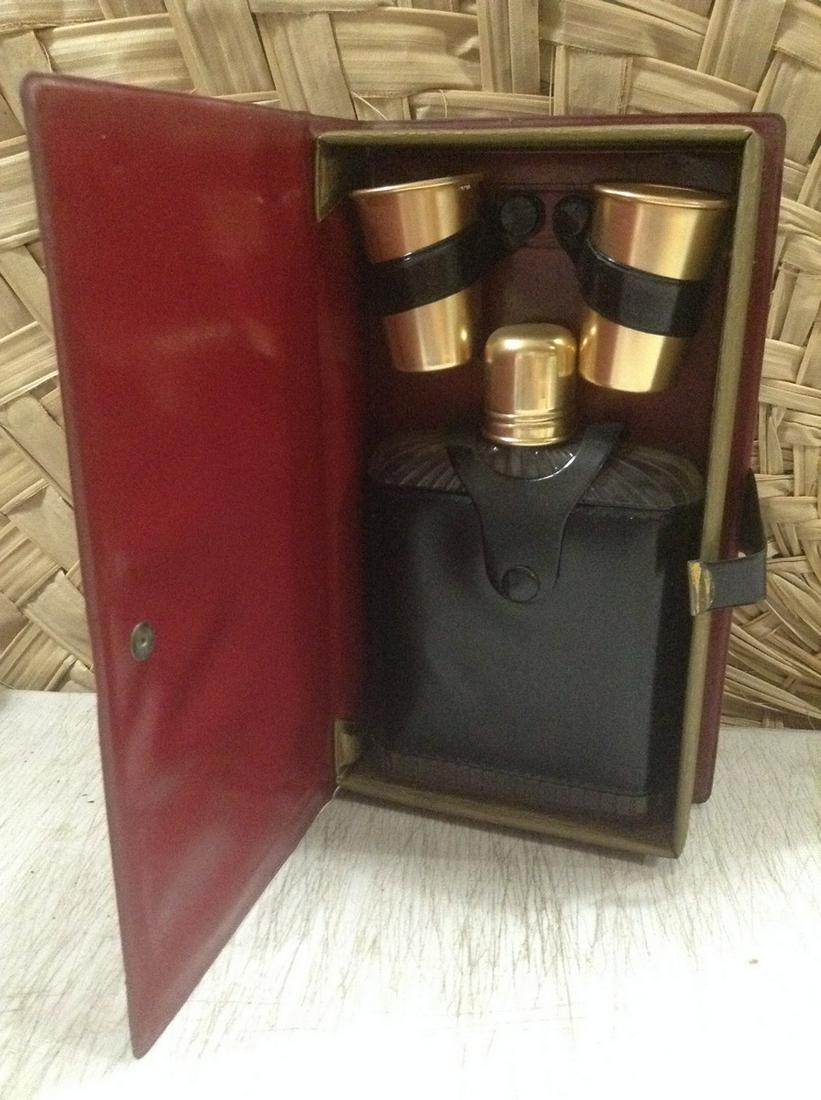 1971 Royal London Hidden Flask Set inside "Book": 1971 Royal London Hidden Flask Set inside "Book" titled How to Reveal Courage and Self Confidence