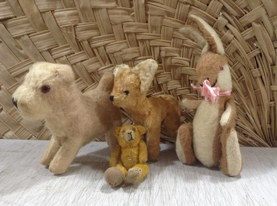 Early Mohair?  Stuffed Toys - Two Jointed, one with tag (1 of 1)