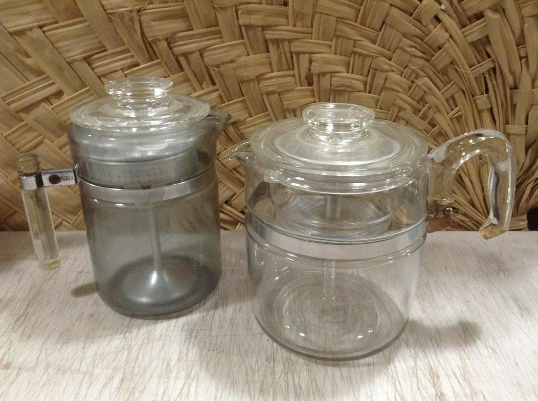 Two Glass Pyrex Coffee Pots (1 of 1)