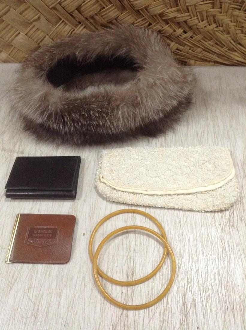 Vintage Beaded Purse , Bakelite? Purse Handles and more (1 of 1)