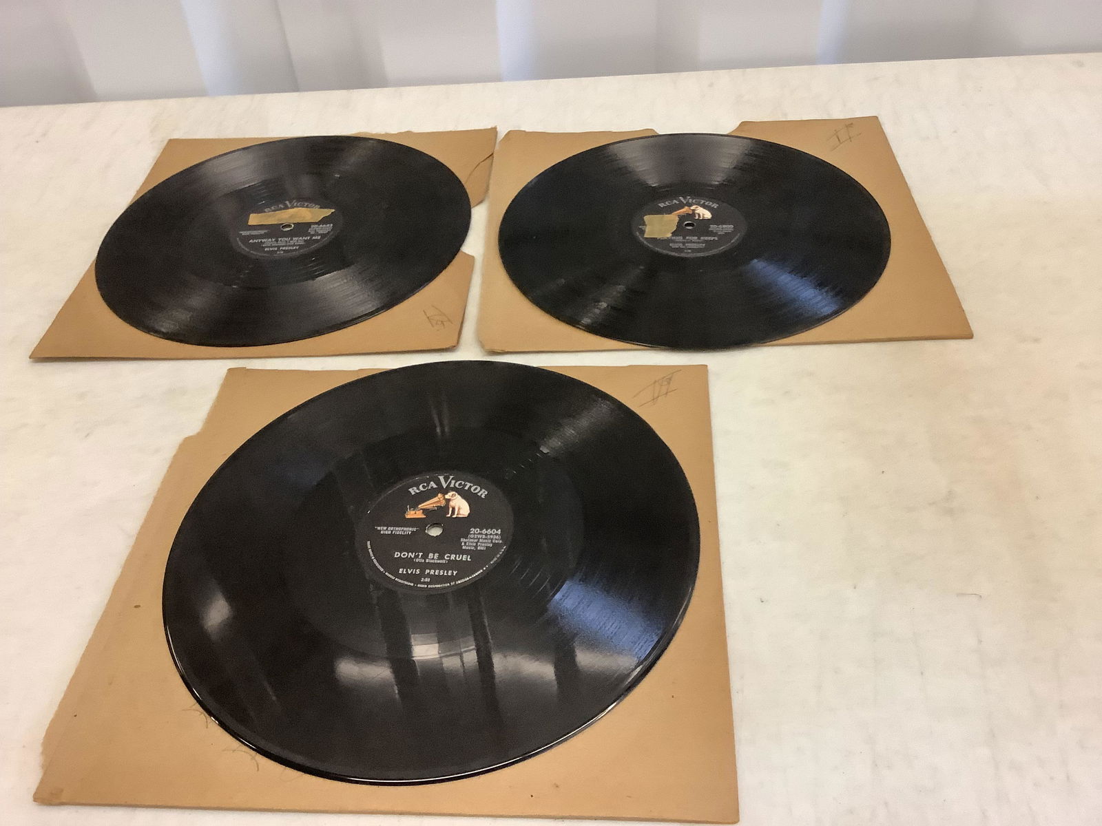 Three Vintage RCA Victor Elvis Presley Records 10in, (1 of 1)