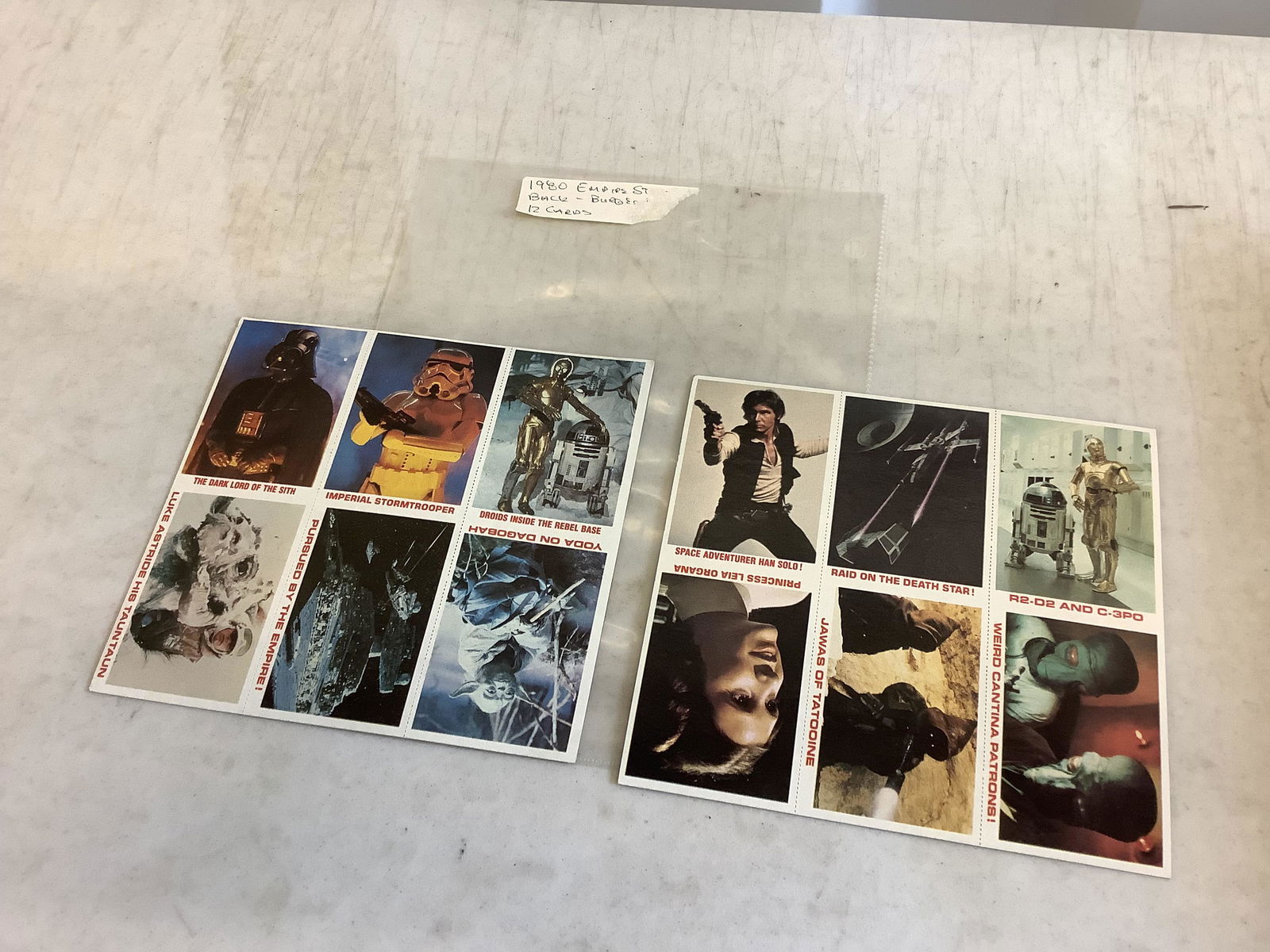 1980's Empire Strikes Back Burger King Trading Cards: 1980's Empire Strikes Back Burger King Trading Cards