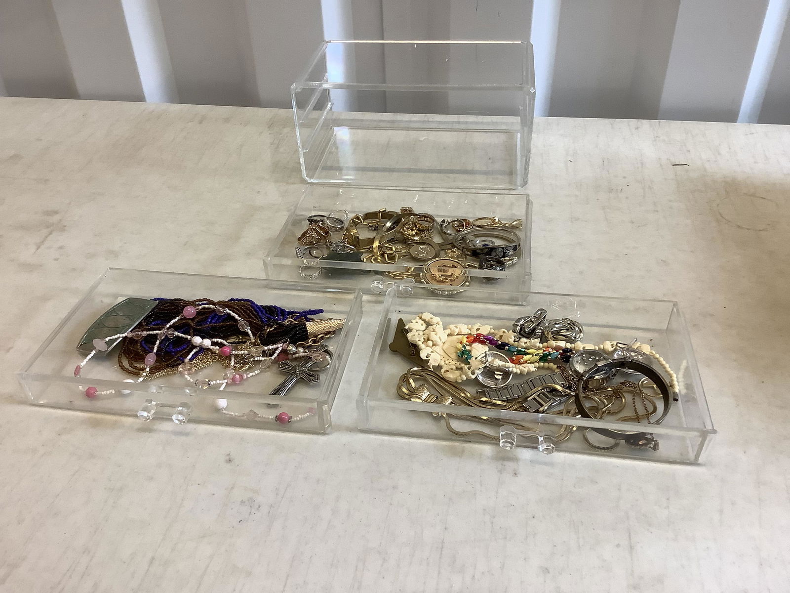 Three Trays of Costume Jewelry (1 of 1)
