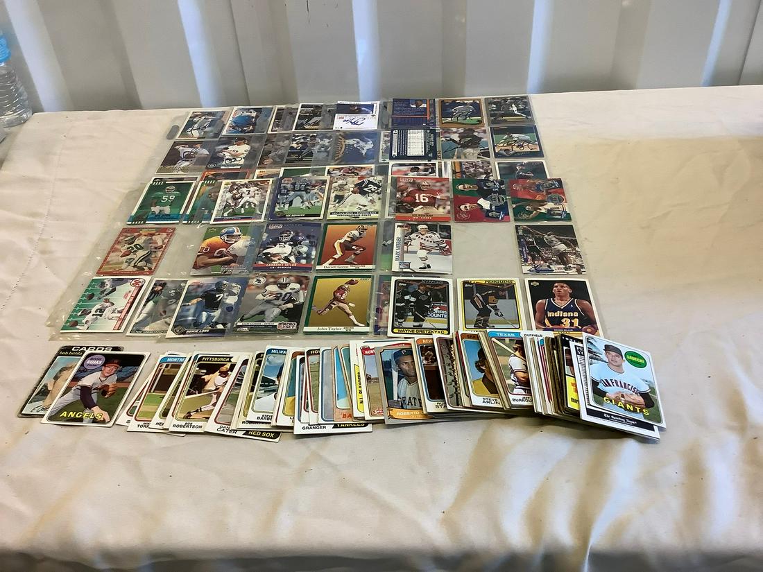 Large Lot of Binder Pages 1970's, 80's & 90's Football, (1 of 1)