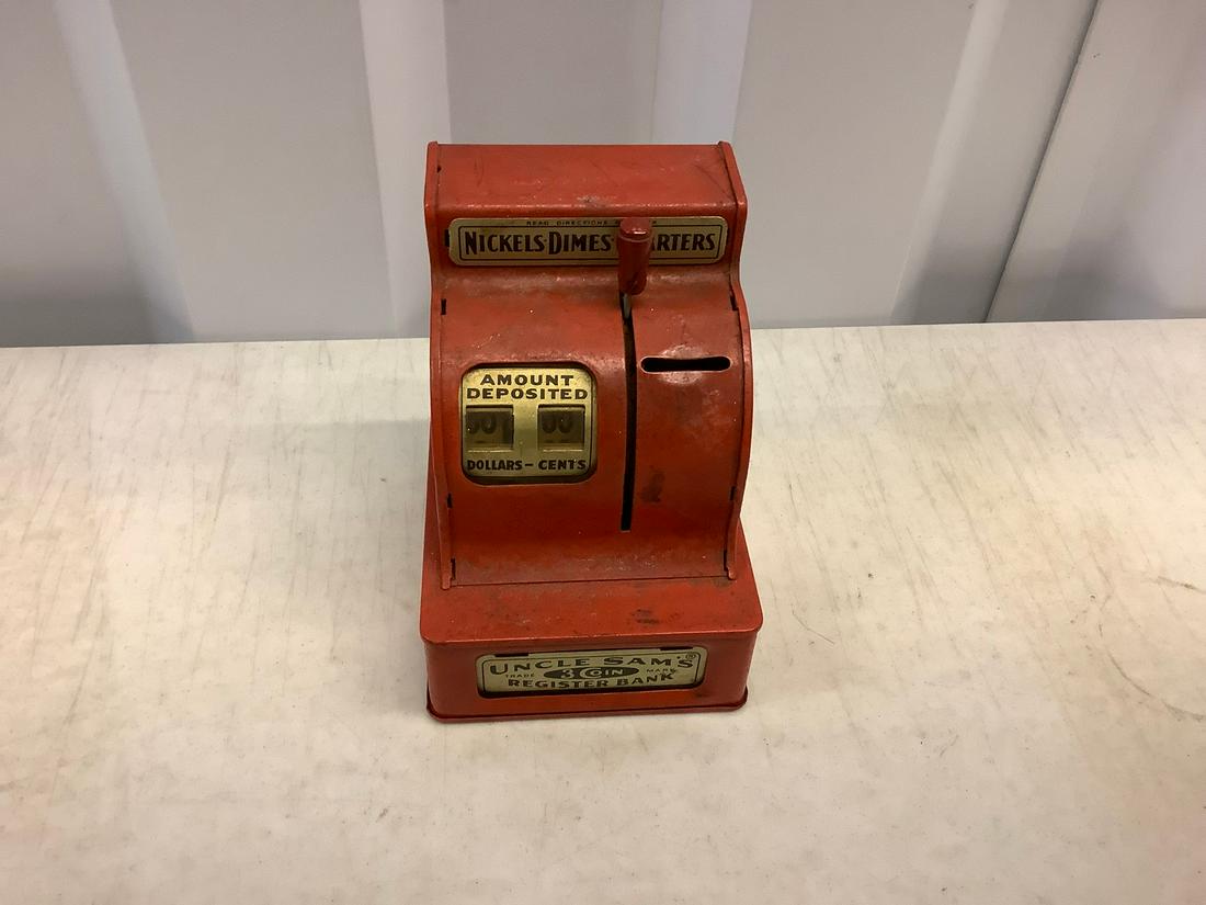 "Uncle Sam's 3-Coin Register Bank: "Uncle Sam's 3-Coin Register Bank