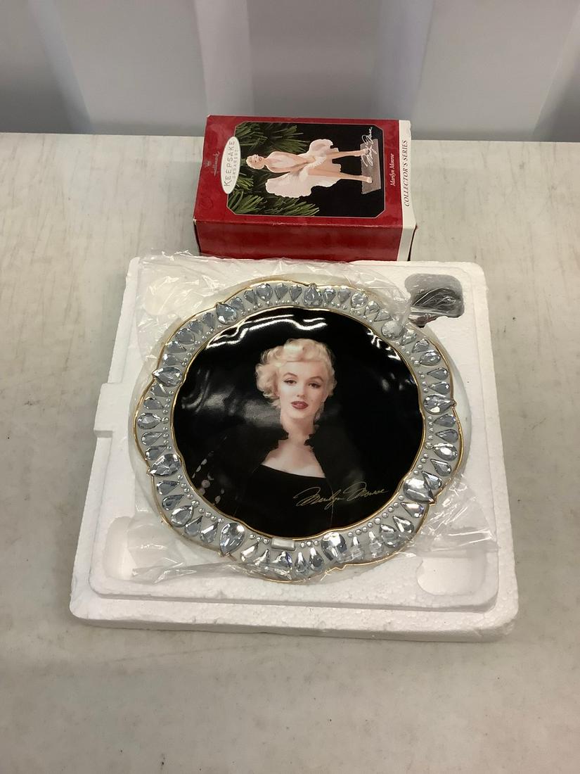 Marilyn Monroe Jeweled Plate, Hallmark Ornament: Marilyn Monroe Jeweled Plate, Hallmark Ornament