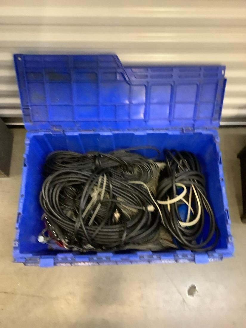 Tote Full of Assorted Wires and Cables (1 of 1)