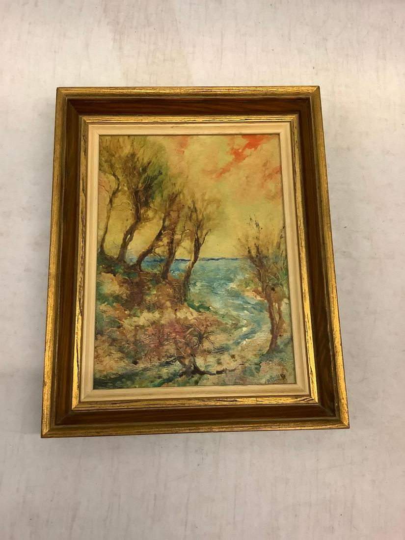 Framed signed A. Busing oil on canvas art 12x15 (1 of 1)