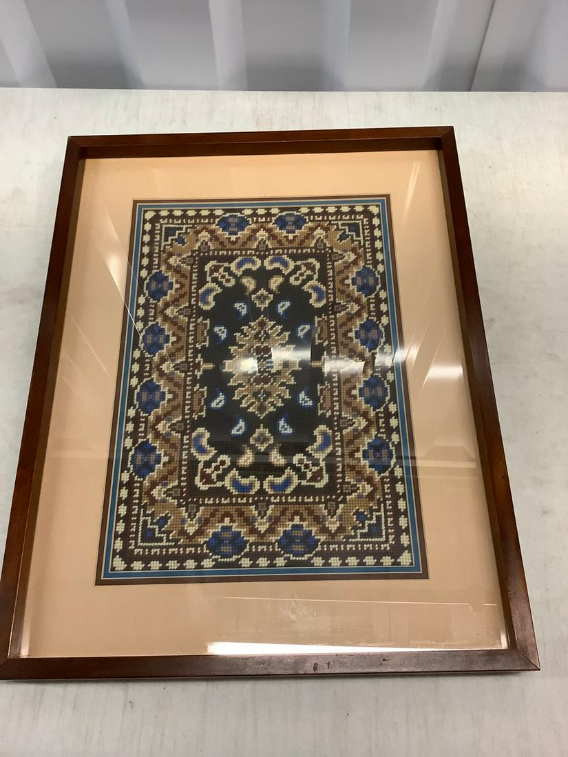 framed needlepoint artwork 17x22 (1 of 1)