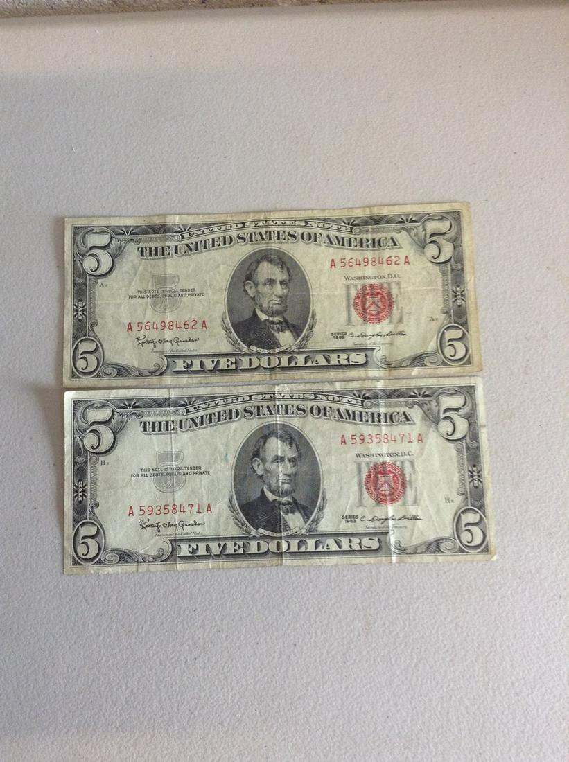 Two five dollar notes (1 of 1)