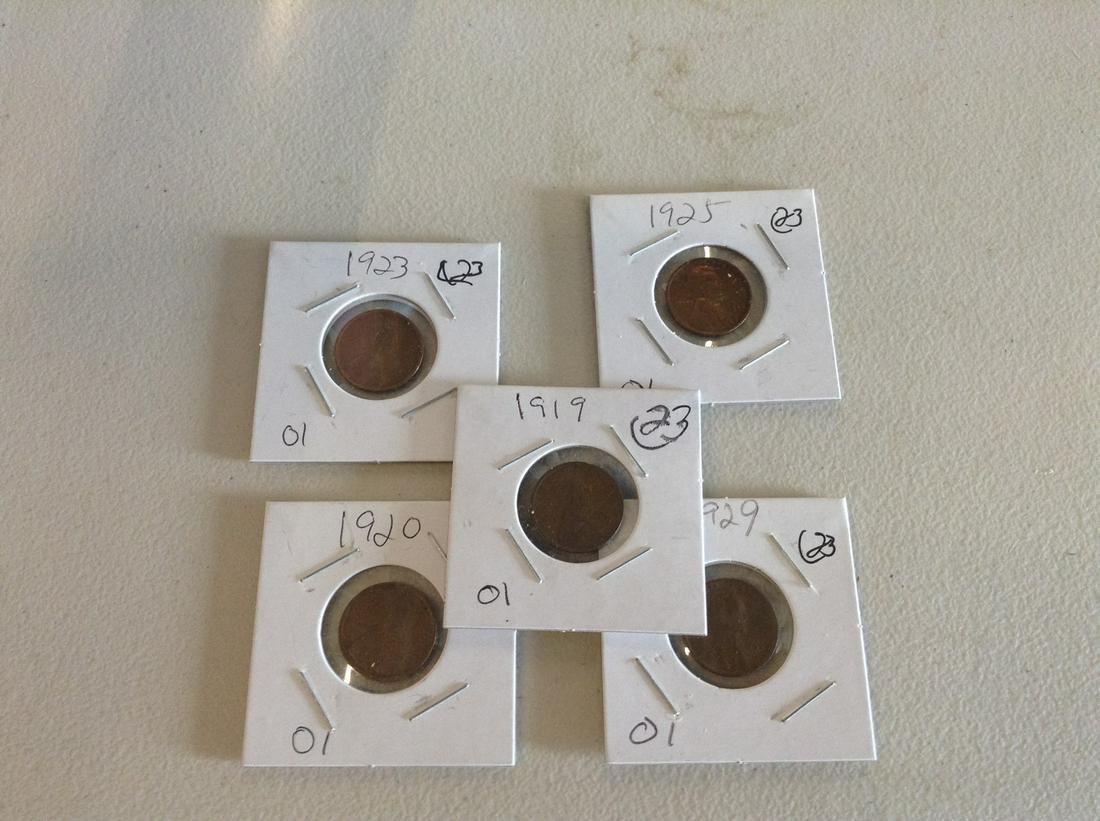 Lot of 1919-1929 one cent coins (1 of 1)