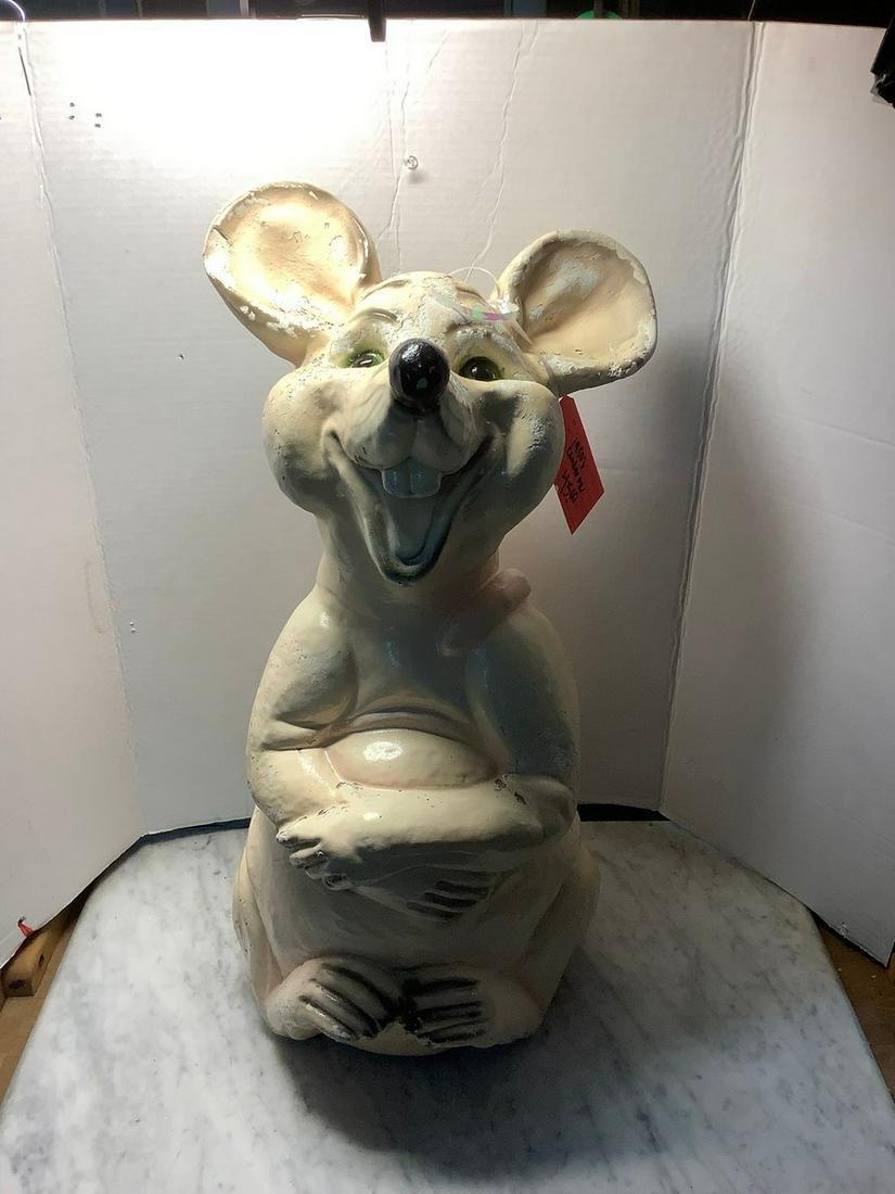 1950's chalkware mouse statue 25 inch tall: 1950's chalkware mouse statue 25 inch tall