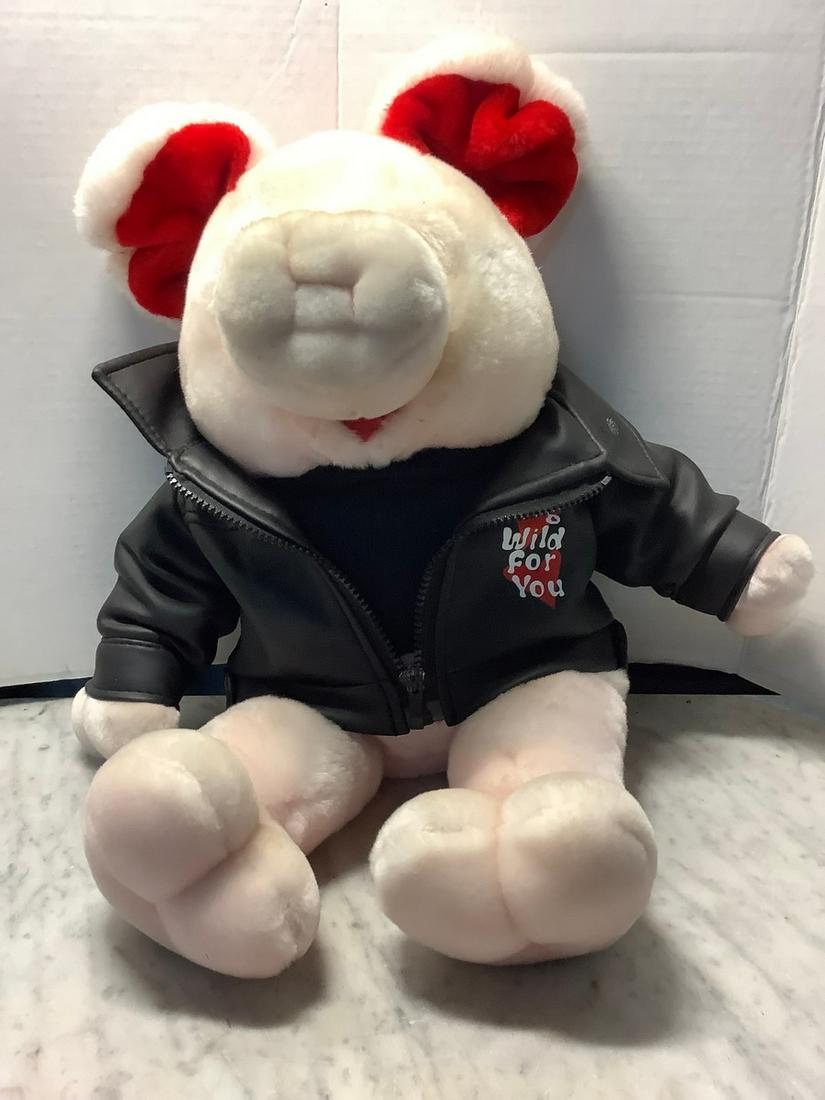 Plush pig and motorcycle jacket hog wild for you 22: Plush pig and motorcycle jacket hog wild for you 22 inch tall