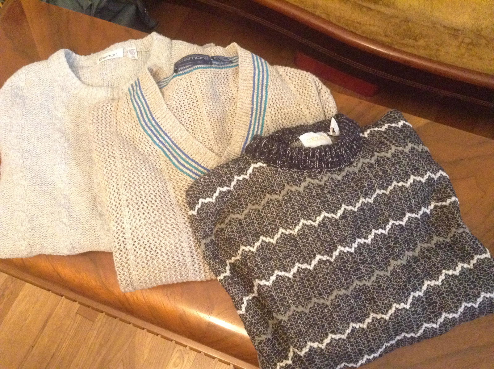 Three Vintage Mens Sweaters all Size LT (1 of 1)