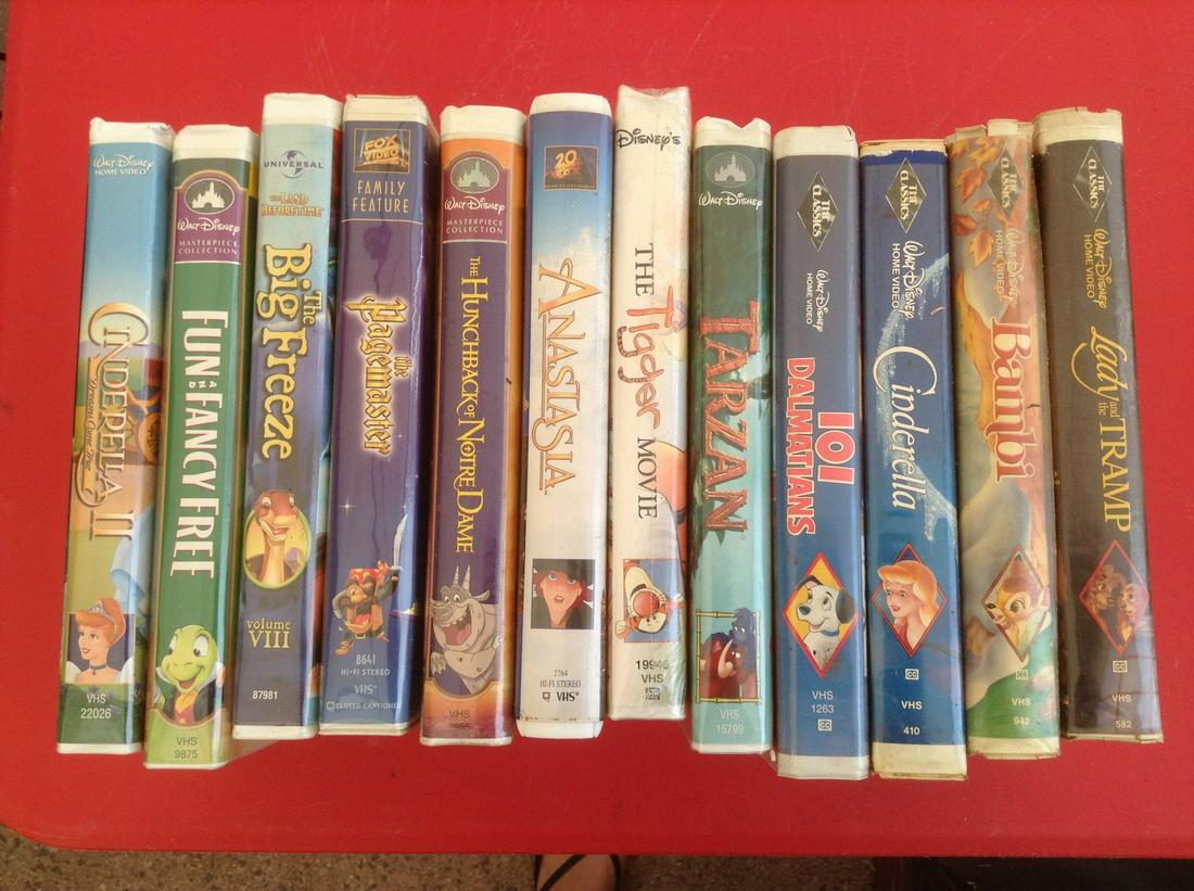 Lot of Disney VHS with Black Diamonds: Lot of Disney VHS with Black Diamonds