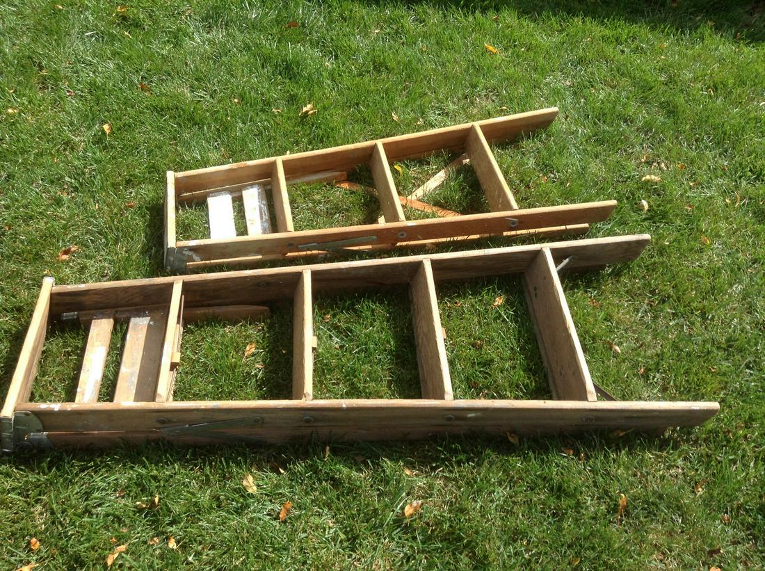 Two Wood Painters Ladders (1 of 1)