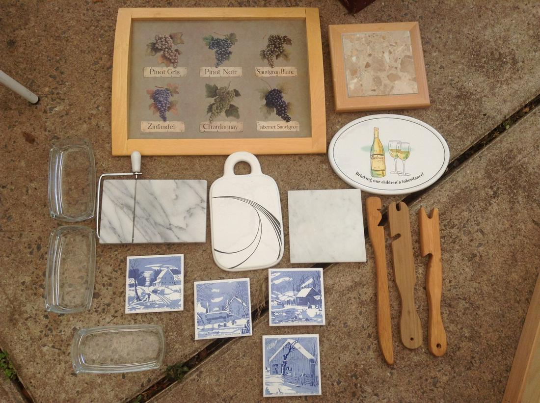 Large lot of Marble Trivet, Cheese Plate and more (1 of 1)