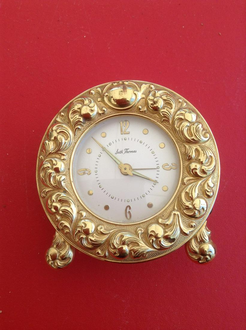 Seth Thomas Small Clock  3.5" Untested (1 of 1)