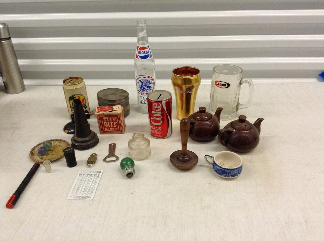 Pepsi Cola Collector Bottle 11.5 in., Coca Cola Bank,: Pepsi Cola Collector Bottle 11.5 in., Coca Cola Bank, and More