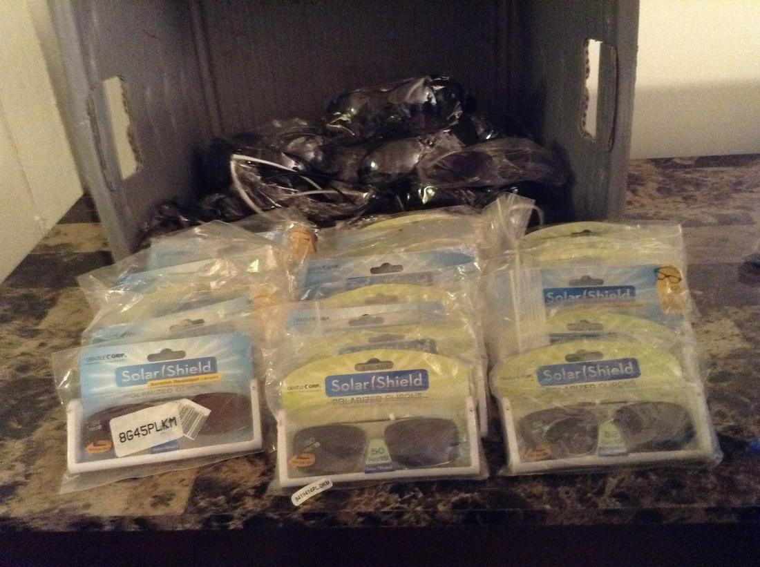 Large Lot of Sunglasses and Solar Shield Polarized: Large Lot of Sunglasses and Solar Shield Polarized Clipons