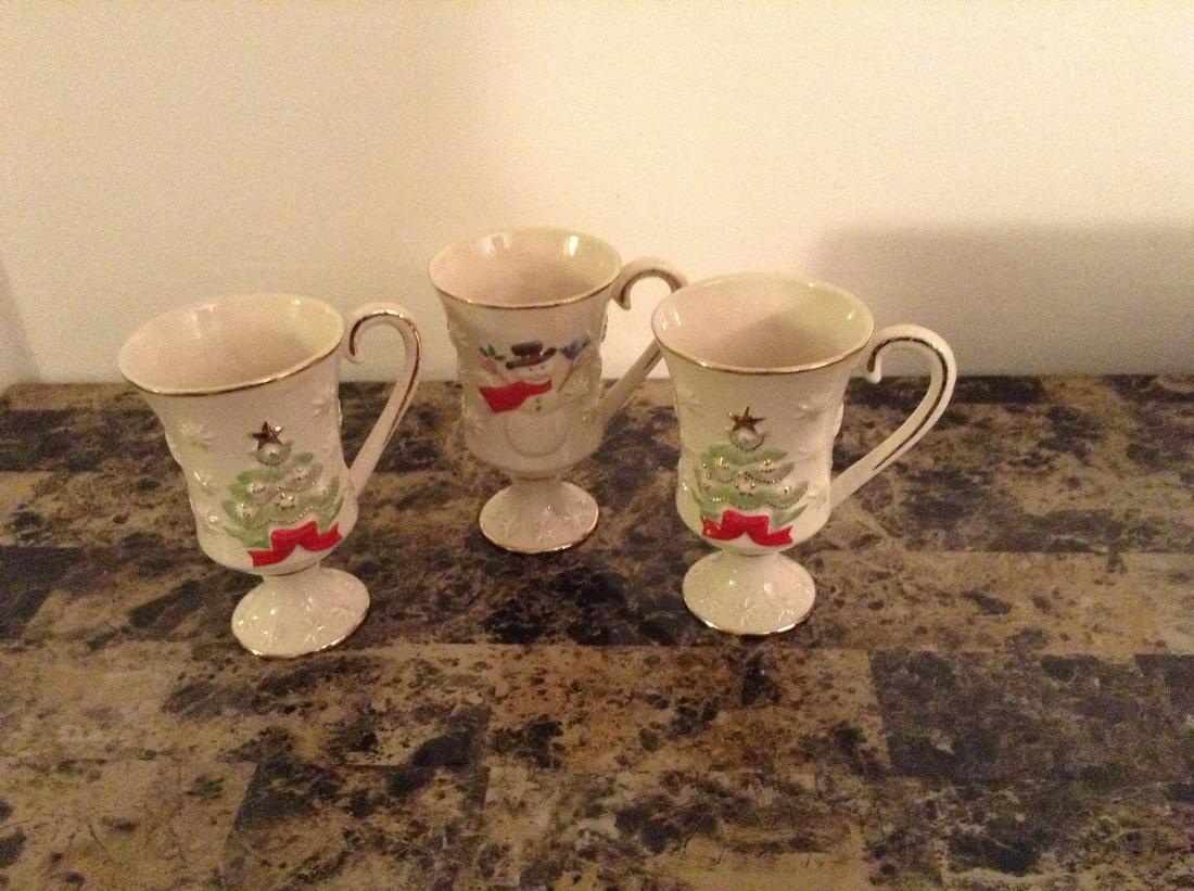 Set of Three Lenox Christmas Mugs 6.25 in. (1 of 1)