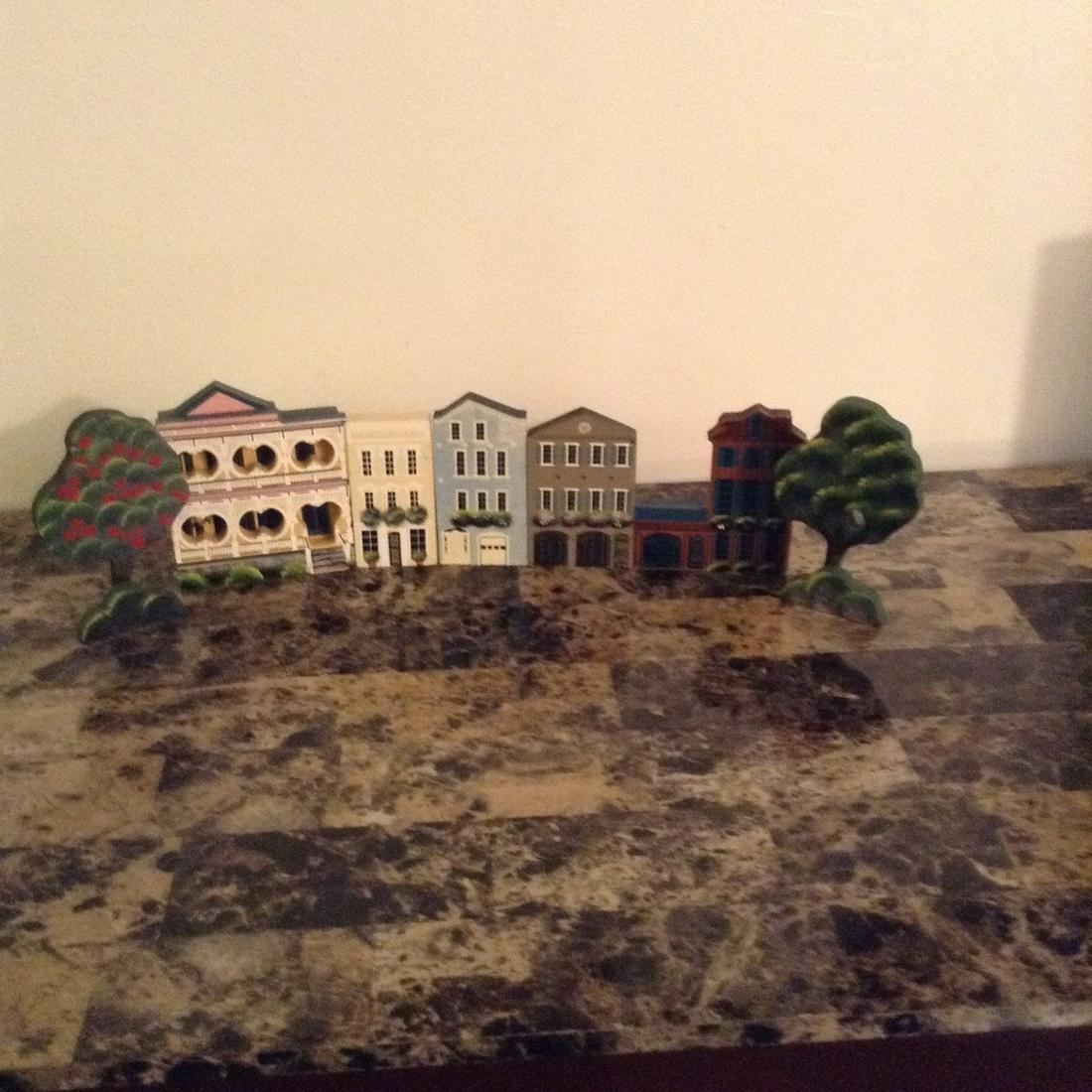 Shelia's "Rainbow Row" Tiny Wooden House Collection (1 of 1)