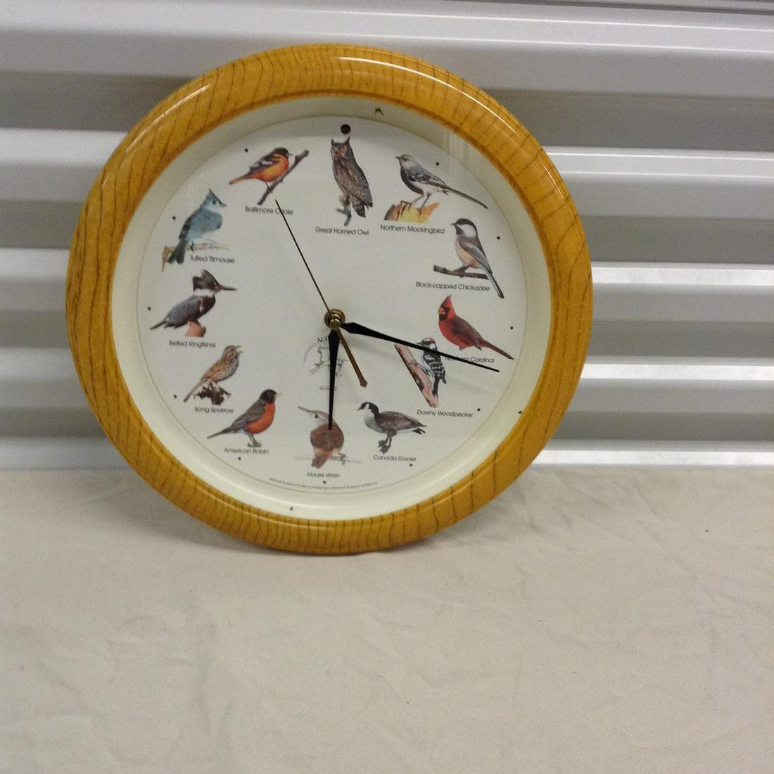Audubon society bird clock bird sounds work clock hands (1 of 1)