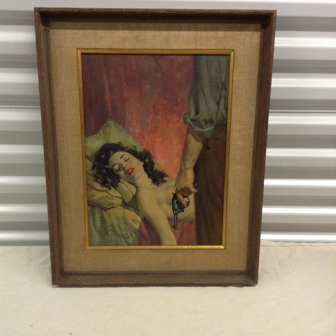 Oil on board vintage Noir artwork 23x18 (1 of 1)