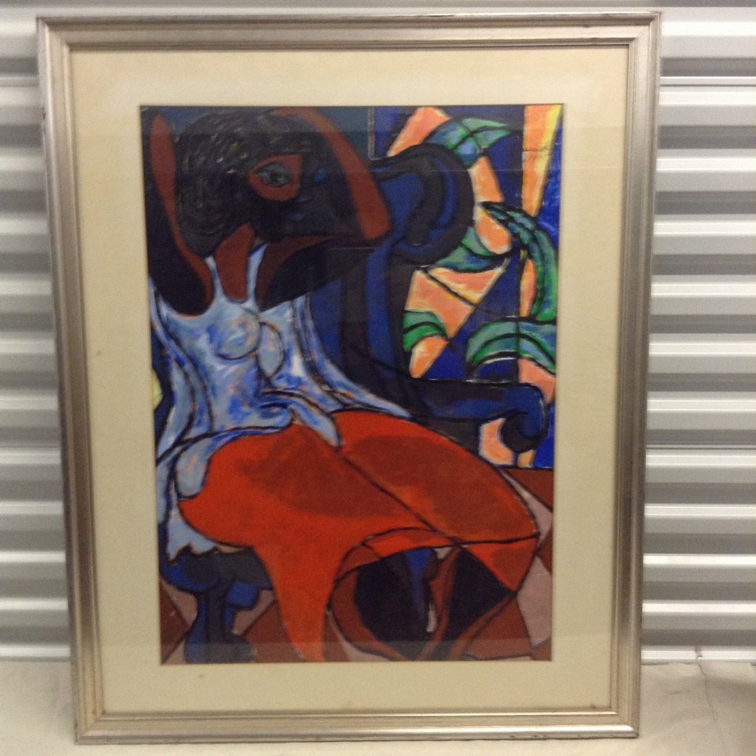 Original abstract watercolor painting signed Unknown (1 of 2)