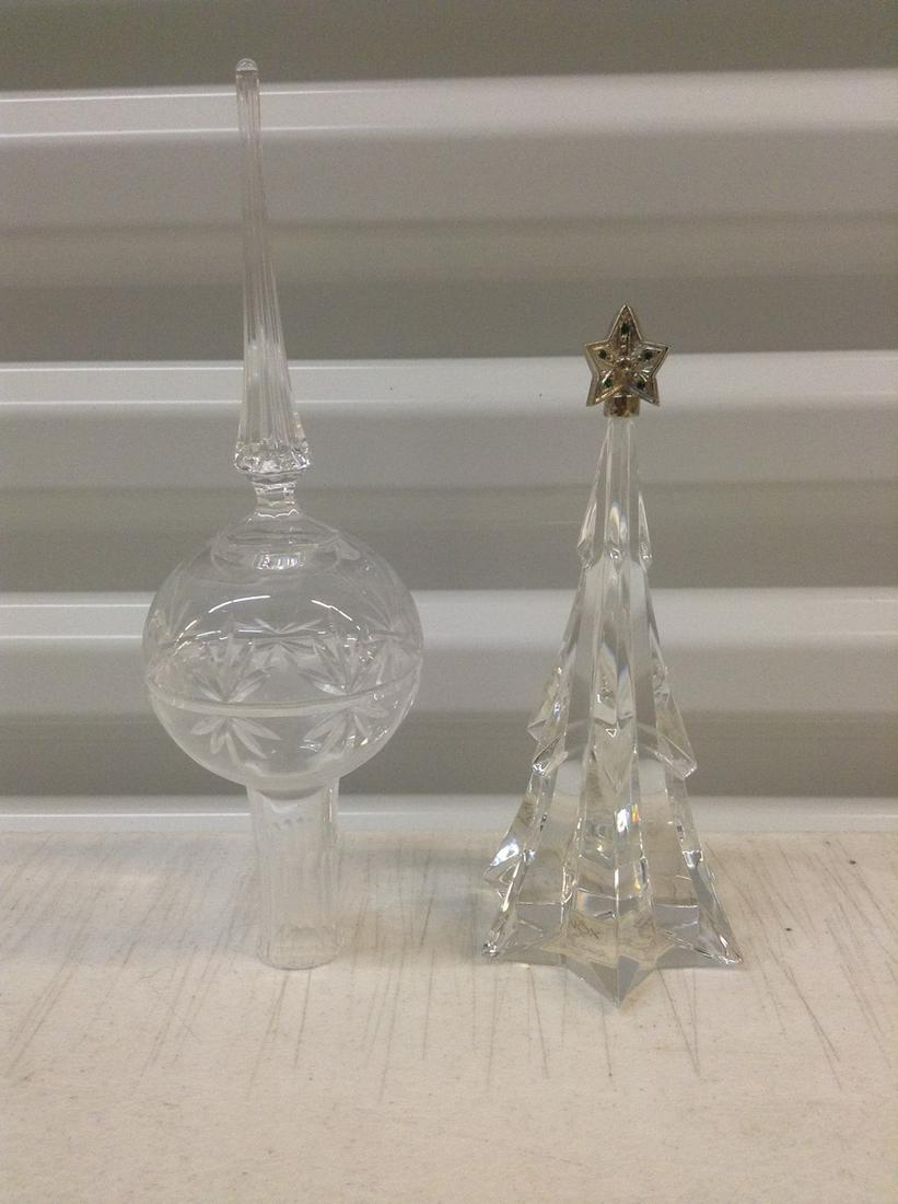 Pave Jewels Lead Crystal Starlight Tree 6" and Crystal: Pave Jewels Lead Crystal Starlight Tree 6" and Crystal Tree Topper (Tree missing one stone)