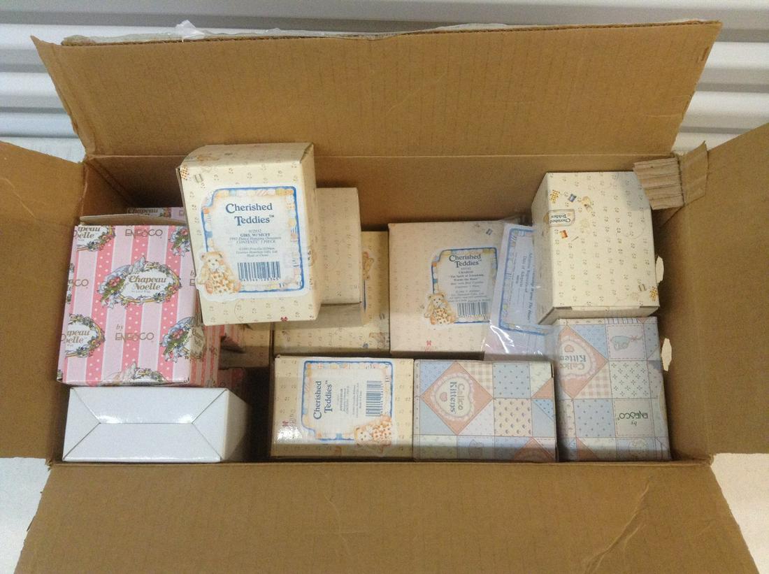 Box full of Cherished Teddies and other Enesco in the (1 of 1)