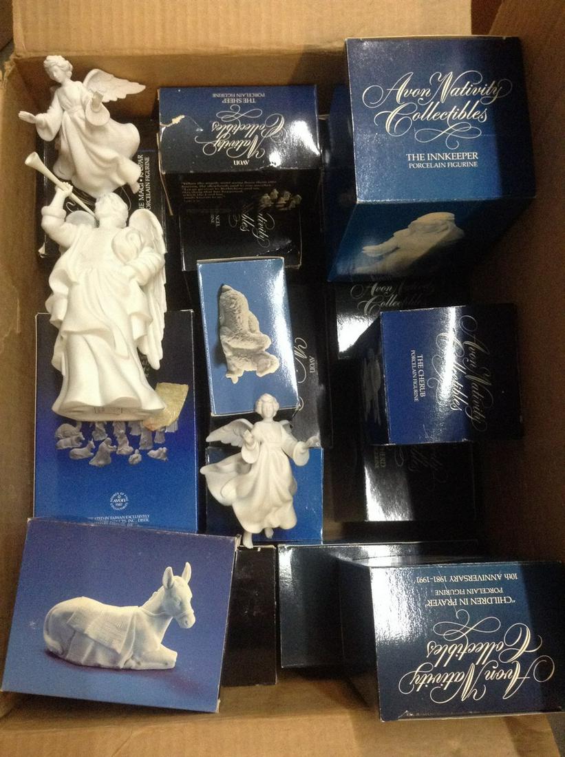 Large box full of Avon Nativity Collectibles in the (1 of 1)